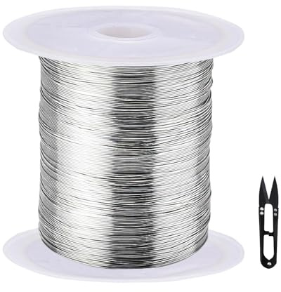1 Rolle 304 Edelstahldraht,Silberdraht zum Basteln,Edelstahl Draht 100 m x 0.3 mm,Biegbarer Basteldraht,Draht Stainless Steel mit Spule für Schmuckherstellung, Heimwerken, Basteln (Silber)