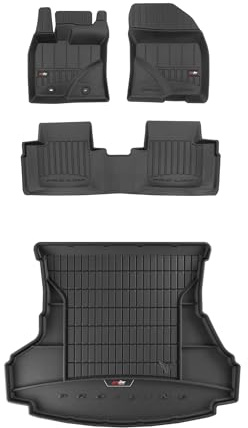 FROGUM ProLine 3D EIN Satz Gummimatten Exklusiven Auto Fußmatten und Kofferraumwanne Kofferraummatte mit Logo für Toyota Avensis III 09-15| Die höchsten Kanten