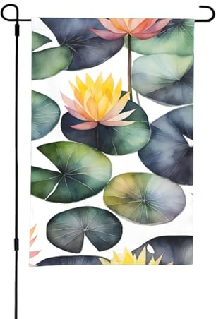 Bandera de jardín con estampado de lirios negros de 12 x 18 pulgadas para exteriores, decoración perfecta para el día de San Valentín y primavera