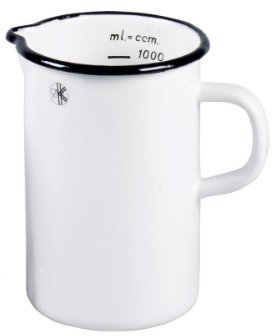 Krüger 11101 Pichet Émail Blanc 10 cm