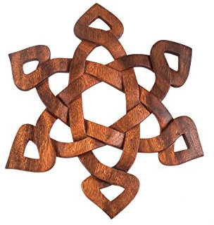 Wanddeko RUNENZAUBER 30 cm Celtic Wandholzbild Holzdeko Handarbeit Holz