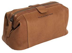 Chesterfield Brand The Kulturbeutel Vince Leder für Damen und Herren | Reise Waschen Rasieren Kosmetik Tasche Badezimmer Toilettenartikel Großer Organizer Make-up, Cognac, Large