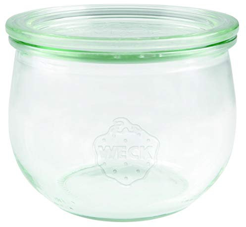 Weck Tulpenglas 500 ml (Hochwertiges Einweck, Einmach Glas mit Glasdeckel; zum Einkochen; Hitzebeständig; Mikrowellengeeignet; Backofengeeignet; Rundrandglas) 74, 6 Stück