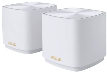 ASUS ZenWiFi XD4 AX Mini Sistema Mesh AX1800 (2 Pezzi), WiFi 6, 802.11ax, Fino a 280 m² e 25+ dispositivi, AiMesh, Sicurezza Internet e Parental Controls Inclusi a Vita, Easy Setup, Colore bianco