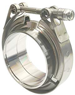 V Band Satz 63,5 mm 2,5 Zoll Schelle Einschweißringe Edelstahl Flansch Auspuff