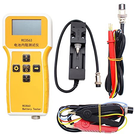 Jieotwice RC3563 Tester per Batteria Tester per Resistenza Interna per Batteria Portatile Tester per Batteria Al Litio-nichel-cromo Al Piombo (Sonda standard)