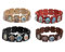 4 Stück Holz Jesus Armband Saints Rosenkranz, dehnbares Holzarmband mit kleinen Platten, mit Bildern von religiösen Heiligen Jesus Geschenk für Männer und Frauen