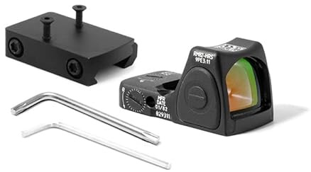 Taktisk röd kikare, 3.25 MOA röd holografisk optisk kikare, justerbar LED, hård anodiserad svart/FDE (Black)