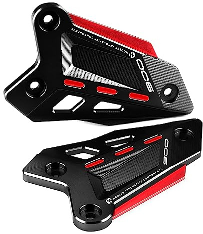 Modeer für Z 900 2018-2023 2024 2025 Z900SE 2022-2023 2024 2025 Motorrad CNC Fußstütze Front Pedal Wing Bracket Protector Fußrasten-Fersenplatten Schutzabdeckung z900 se Zubehör (Schwarz-Rot)
