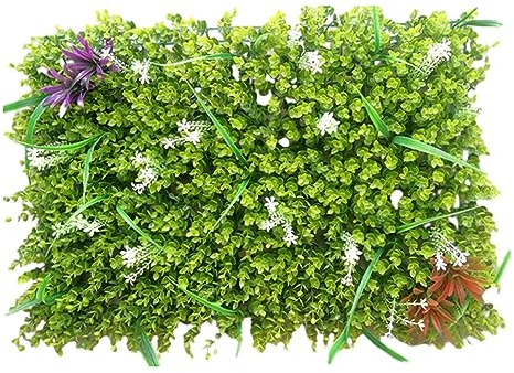 Pannelli per siepi artificiali, 40 x 60 cm, pannelli per piante di bosso verdi artificiali, recinto per siepi di bosso, edera, decorazione da giardino, G