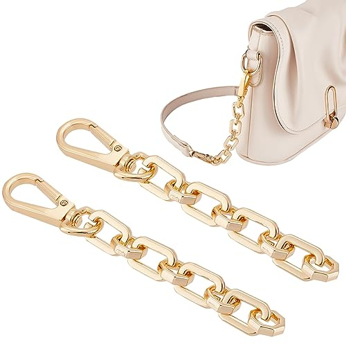 UNICRAFTALE 2 Pcs Bolsa Extensor Cadena Hierro Metal Enlace Monedero Correa Extensor para Bolso de Hombro Dorado 12.3cm Cadena Correa Extensor Reemplazo Accesorio Bolsa Cadena Correas