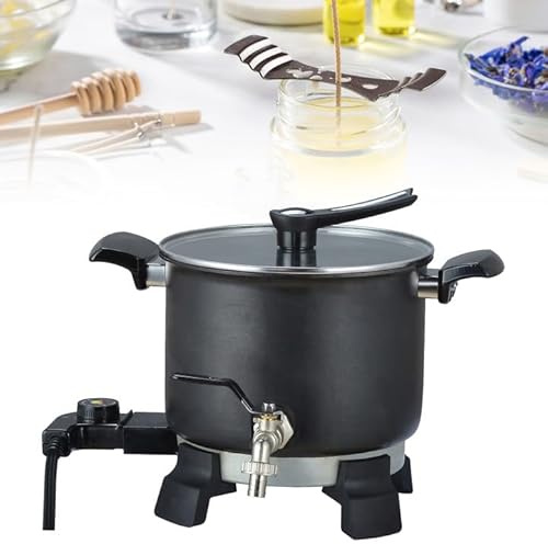 Elektrischer Wachsschmelzgerät für Kerzenherstellung DIY Duftkerze Geschenke hält 5L geschmolzenes Wachs Einfache Reinigung Elektrische Wachsschmelzmaschine für die Massenproduktion von Kerzenseifen