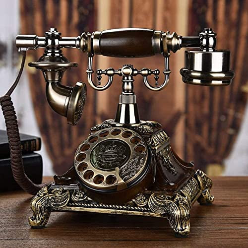 Teléfono Antiguo inalámbrico Giratorio Europeo, teléfono Fijo Retro para el hogar, teléfono inalámbrico Vintage Giratorio Creativo a la Moda