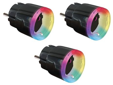 Shelly WLAN-Steckdose Plus Plug S, 12 A, Messfunktion, schwarz, 3 Stück