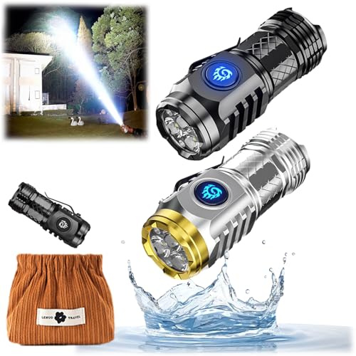 HOPASRISEE German Three-Eyed Monster Mini Flash Super Power Flashlight, Mini Tactical Flashlight, Three Eyed Monster Mini Flashlight, Thumb Sized Flashlight, 3 Eyed Monster Mini Flashlight (A+B)