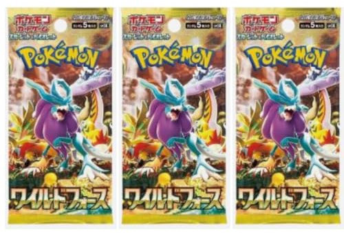 3X WILD Force Booster sv5K - 3 Booster a 5 Karten - Japanisch + Heartforcards® Versandschutz