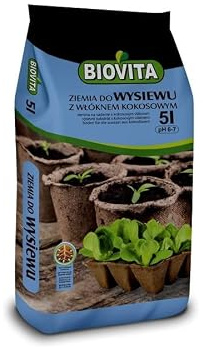 Blumenerde Aussaaterde Pflanzenerde Boden für Aussaat aus Kokosfasern 5L Kokos