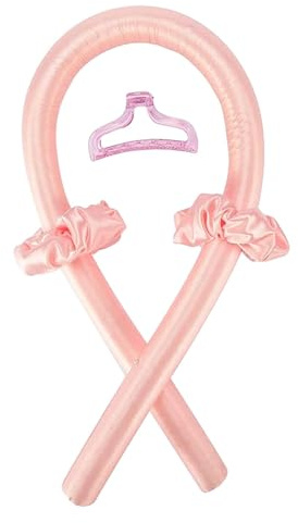 Cinta rizadora de diadema, prácticos rulos de pelo usados, rulos de pelo grandes sin calor, juegos de rodillos de goma con bordes redondeados, goma rizadora de superficie lisa para cabello largo,