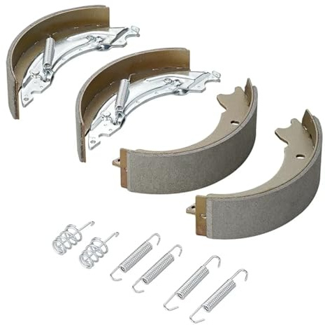 2 STK Bremsbacken für Anhänger 200 x 50 mm mit Federn E11 Knott BPW | Anhänger Bremsbeläge für Knott, BPW, Schlegl und Nieper mit Zugfedern, Druckfedern und Halteblechen zur Montage