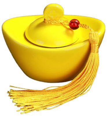 SHOWERORO Portable Tea Can Ceramic Ingot Jar Sealing Tea Tin for Storage Vintage Kitchen Canister and Organization