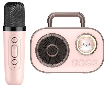 Machine de karaoké portable - Karaoké sans fil avec 2 microphones | Batterie rechargeable de longue durée, connexion microphone, configuration audio domestique, fêtes