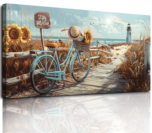 MHARTK66 Modern ästhetische Bilder Wohnzimmer Blumen Gemälde 50x100 cm | hd-druck mit klaren details, leichtes aufhängen, schnelle montage, flexibel einsetzbar und ideal als passende geschenkidee