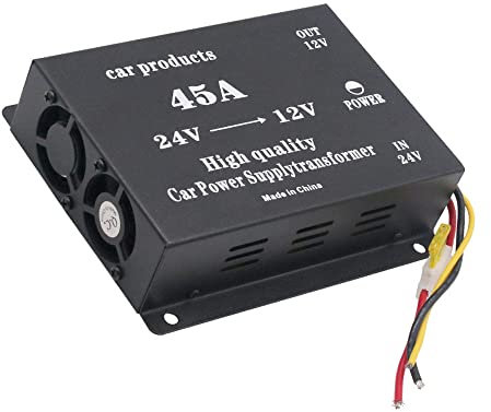 Hanzete Direct Voltage Reducer 24Volt Step Down to 12Volt VoltBuck Regulator Voltage Transformer Direct Voltage Converter Voltage Inverter