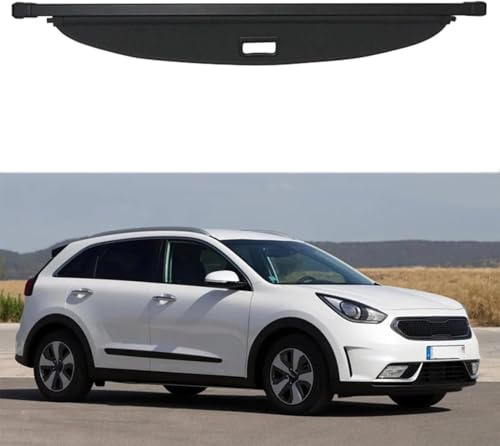QiaoCL RéTractable ÉTagèRe ArrièRe Coffre pour KIA NIRO 2016-2021, Cache-Bagages ​Coffre ArrièRe Housse Étagère Arrière Rétractable Coffre
