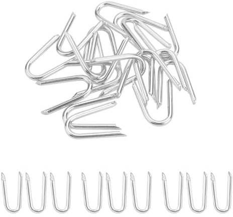 220 Pcs Heavy Duty Fencing Staples - U-Shaped Wire Fencing Nails for Mesh, Chain Link & Woven Fence | Carbon Steel with Anti-Rust Coating, Galvanized