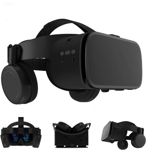 3D-Virtual-Reality-Brille, VR-Headset, Handy-VR-Brille, 3D-VR-Viewer für iPhone 17, 16, 15, 14, 13, 12, 11 Pro, für Samsung Galaxy S24, S23, S22, S21, S20, für Erwachsene und Kinder, zum Spielen von