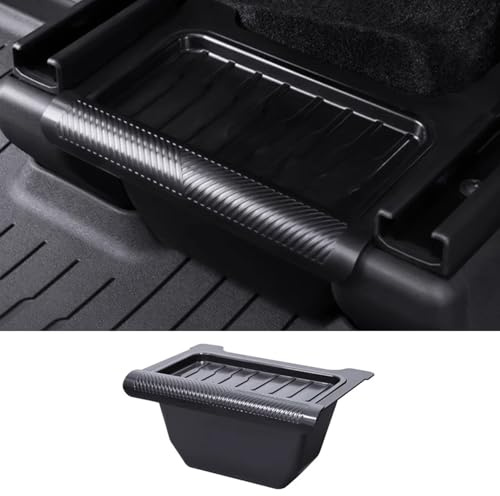 Ywooon pour Tesla Model Y 2025 Juniper Boîte de Rangement Sous la Sortie d'air Arrière, Organiseur de Console Centrale Arrière, Conteneur de Deuxième Rangée, Boîte de Rangement pour Siège Arrière