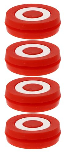 FOMIYES Smorzatori per Racchette da Tennis in Silicone 4 Pezzi Rosso Ammortizzatore di Vibrazioni per Riduzione Gomito del Tennista e Comfort Durante Gioco