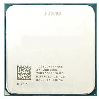 Procesador 3 R3 3200G CPU AM4 de Cuatro núcleos a 3,6 GHz y 65 W sin Ventilador