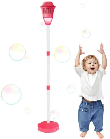 Bubble Maker Ständer, 118cm Seifenblasenmaschine Ständer, Bubbles Torch Gartenlampe, Bubble Lampe Stehend, Wiederaufladbare Im Freien Spielzeug Dekorativ Für Hochzeit, Picknick