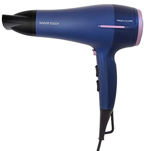 ProfiCare Profi-Haartrockner | professioneller Volumen-Diffusor | 3 Temperatur-/Leistungsstufen | 2 Gebläsestufen | Sensor-Touch-Bedienung |Ionisierungsfunktion | PC-HTD 3030 blau