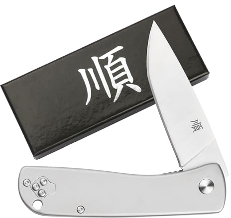 YOUSUNLONG Coltello da Tasca Pieghevole Coltello da Esterno - Fine Edge - Lama D2