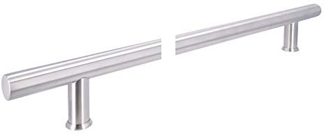SIRO Haustürgriffe Stoßgriffe Set 2436H-1000N1V2GS Metall Edelstahl feingeschliffen Stangengriff hohl Ø 25 mm Länge: 1000 mm Lochabstand: 850 mm Inhalt: 2 Griffe inkl. Montagematerial
