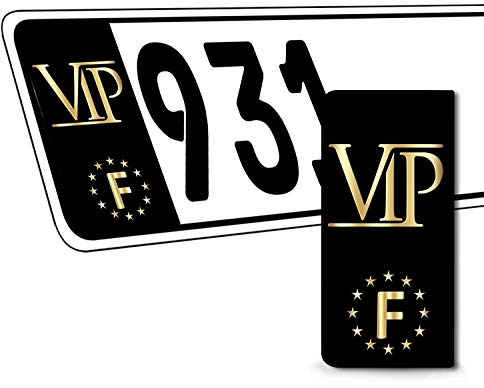 SkinoEu 2 x Vinyl Aufkleber Nummernschild Kennzeichen VIP Stickers FR Frankreich Flagge JDM Tuning Auto Motorrad EU QV 31