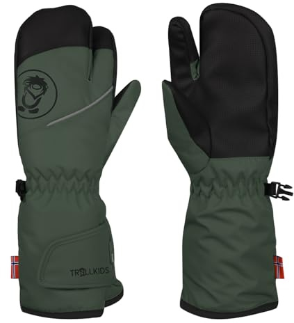 Trollkids Kids Troll 3 Finger Glove 40, ivy