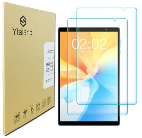 Ytaland Schutzfolie für Teclast P25T / P26T Tablet 10,1 Zoll, 2 Stück 9H Härte Displayschutz, Anti-Kratzen, HD Clear Panzerfolie Displayschutzfolie Panzer Schutz Glas