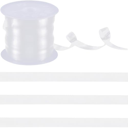 GORGECRAFT 20m*8mm Rulle av Elastisk Rem Transparent Lättvikts Transparent Osynlig Elastisk BH-rem för DIY Axel-BH Underkläder Dansbaddräkter Sportkläder