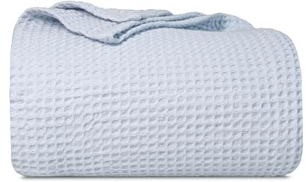 Himmelblaue Baumwolldecke für Queensize-Betten