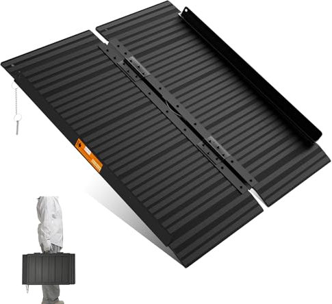 Rampe pour fauteuil roulant pliable, 92 x 72 cm, 362 kg, antidérapante