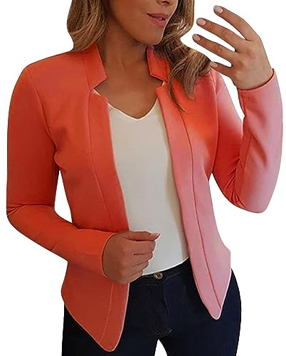 Generisch Damen Cardigan Kurz Baumwolle Blazer Elegant Kurz Für Kleid Sakko Slim Fit Jacke Business Blazerjacke Outwear Geschäft Büro Bolero Motorradjacke Kurzblazer Bolerojacke Sommerjacke