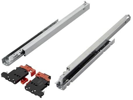 1 Paar Salice SHELF SMOVE Tablarauszüge 400 mm belastbar bis 30 Kg | mit Soft-Close Dämpfung / 3D Verstellung, Vollauszug, Praktisch als ausziehbare Schreibunterlage