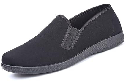 Yummsion Zapatillas Chinas Kung Fu Lona Artes Marciales,Zapatos Kung Fu Artes Marciales Tai Chi,Zapatillas sin Cordones Hombre,Zapatillas Estilo Chino Kung fu,Tai Chi,Qi Gong,Kung Fu,Wing Chun
