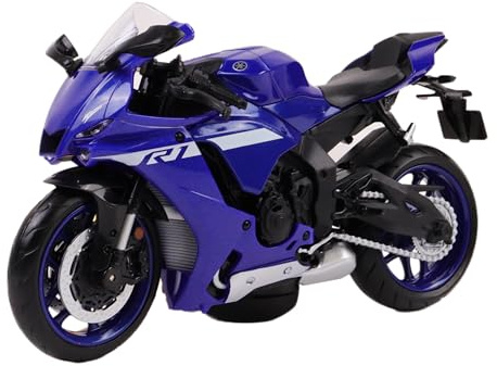 TURBO CHALLENGE - Moto Yamaha YZF-R1 - Die Cast - 029937-1/12 - Véhicule Roues Libres - Bleu - Métal - Jouet Enfant - Cadeau - Miniature - Collection - Anniversaire - sans Pile - À Partir de 3 Ans