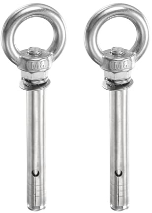 PATIKIL Perno De Ojo De Elevación De Expansión M8x65mm, 2 Pcs Pernos De Expansión De Acero Inoxidable Con Anillo Para Elevación, Perno De Ojo Interno Resistente Con Anillo