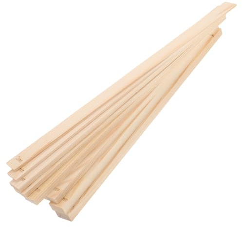 GALPADA 8pezzi Guide di Rotolamento in Legno Beige per Argilla, Stecche Rettangolari Portatili Taglio di Precisione, per Progetti di Ceramica e Artigianato
