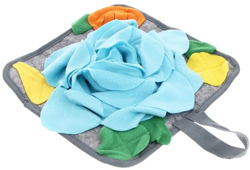 LOEFLIFA Schnüffelmatte für Kleintiere aus Polarfleece mit Rutschfester Unterseite und Waschbarem Design Inklusive Praktischem Aufhängeseil als Beschäftigungsspielzeug für Kaninchen